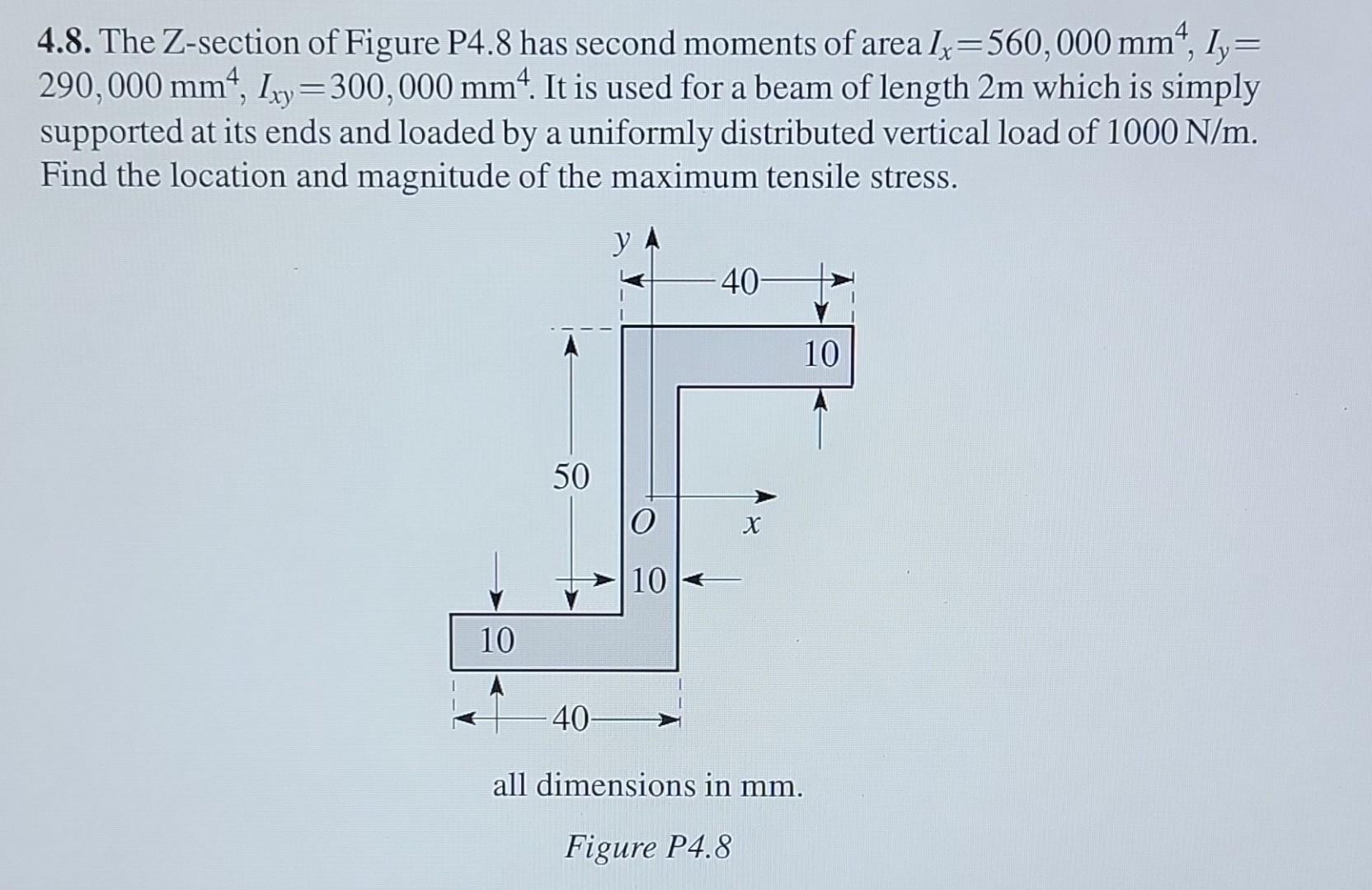 Solved please note that the correct max tensile stress for | Chegg.com