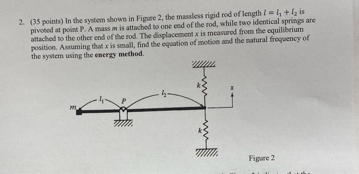 Solved 2. (35 points) In the system shown in Figure 2, the | Chegg.com
