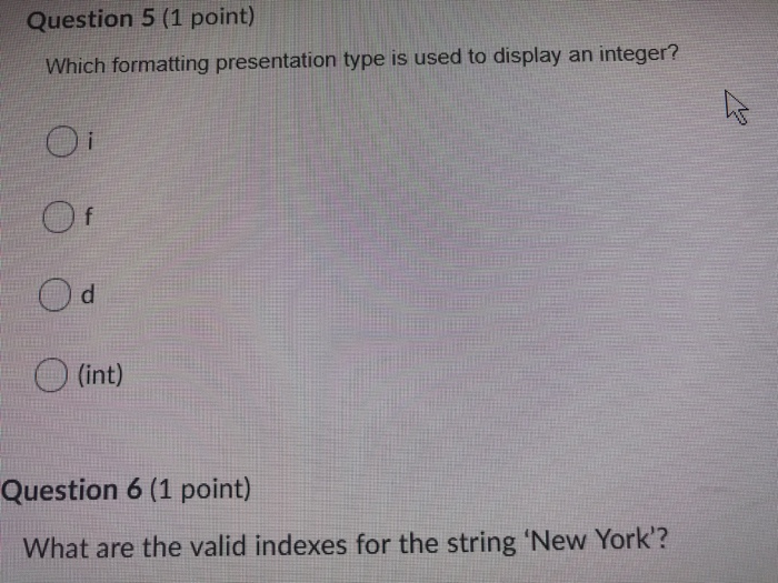 which formatting presentation type is used to display an integer