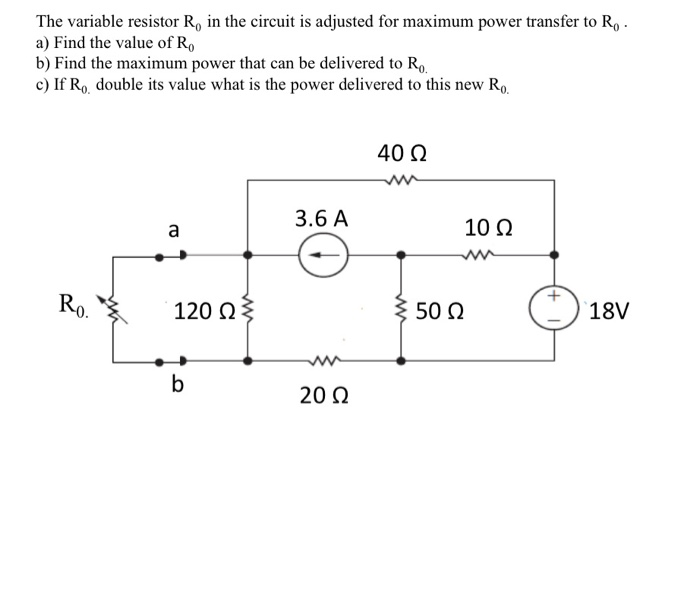 Solved The Variable Resistor R, In The Circuit Is Adjusted | Chegg.com