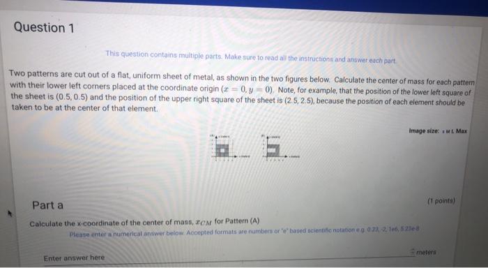 Solved Question 1 This question contains multiple parts. | Chegg.com