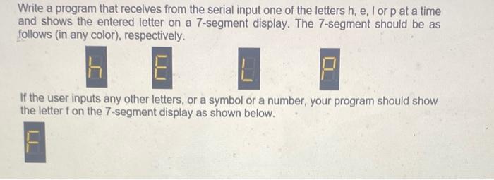 Solved Write a program that receives from the serial input | Chegg.com