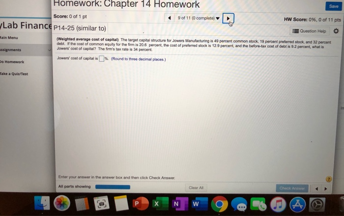 Solved Save Homework: Chapter 14 Homework 904 11 0 completos | Chegg.com