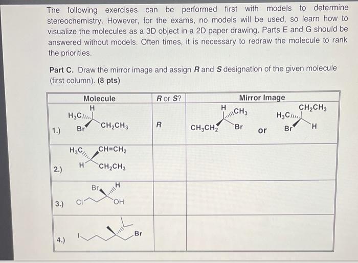 Solved 2.) For The Molecule Below: A.) Determine The | Chegg.com