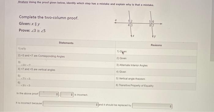 Solved Analyze Using the proof given below, identify which | Chegg.com