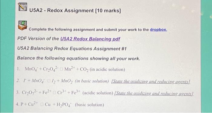 Solved Complete the following assignment and submit your | Chegg.com