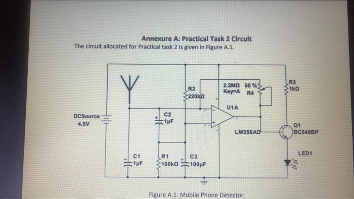 Solved Annexure A: Practical Task 2 Circuit The circult | Chegg.com