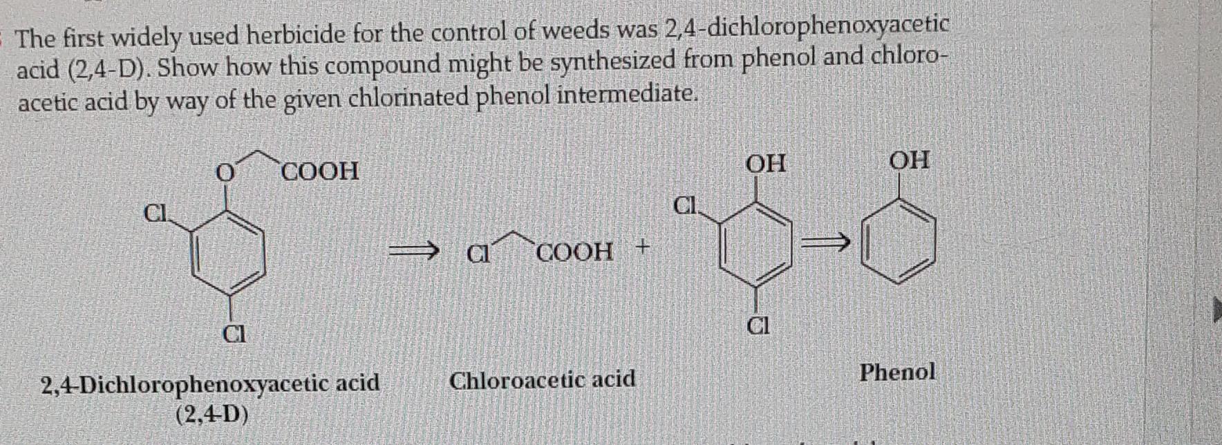Solved The first widely used herbicide for the control of | Chegg.com