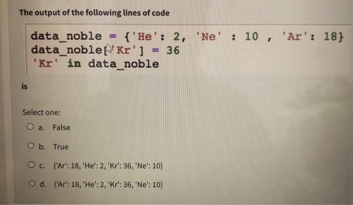 Solved data_noble ={He′:2,He′:10,′Ar:18} data_noble | Chegg.com