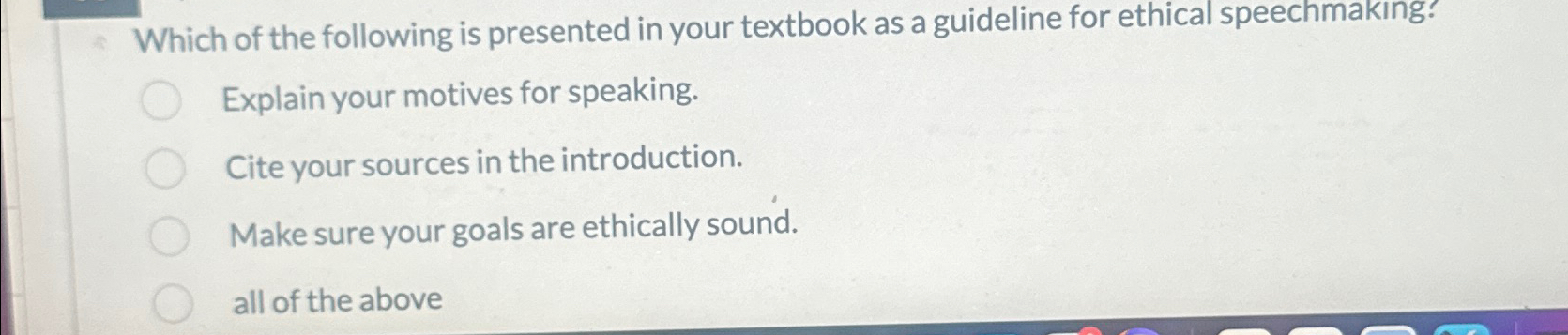 Solved Which of the following is presented in your textbook | Chegg.com