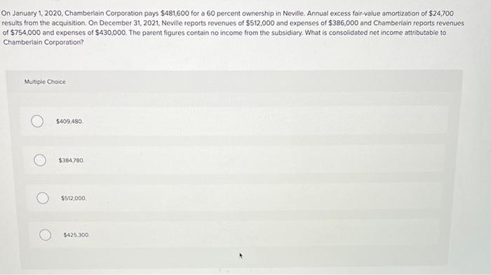 SOLVED ON JANUARY 1 2020 CHAMBERLAIN CORPORATION PAYS visual data 6