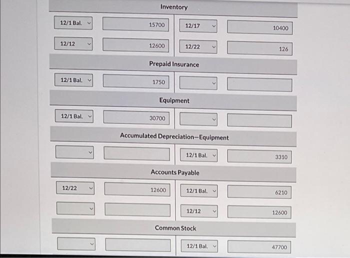 Solved Post the adjusting entries to the ledger T-accounts. | Chegg.com