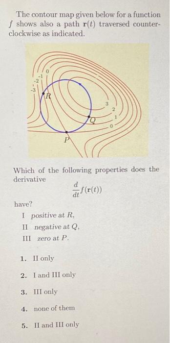 Solved The contour map given below for a function shows also | Chegg.com