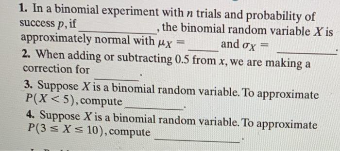 Solved 9 And Ox 1 In A Binomial Experiment With N Tri Chegg Com