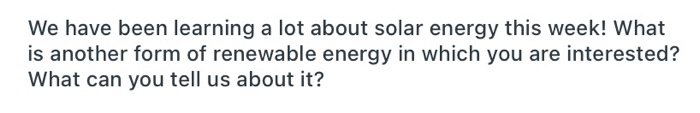 Solved We Have Been Learning A Lot About Solar Energy This | Chegg.com