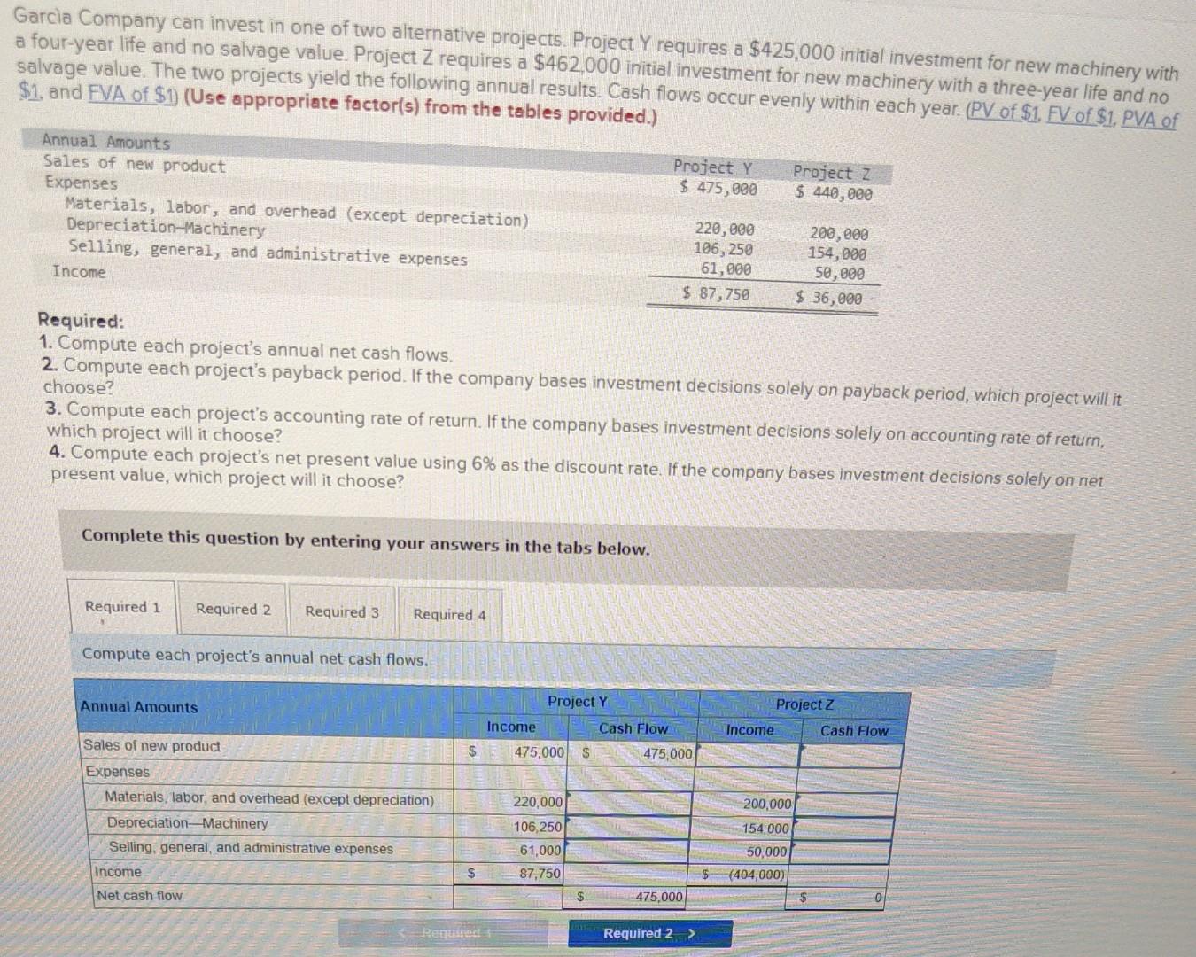 Solved Garcia Company can invest in one of two alternative
