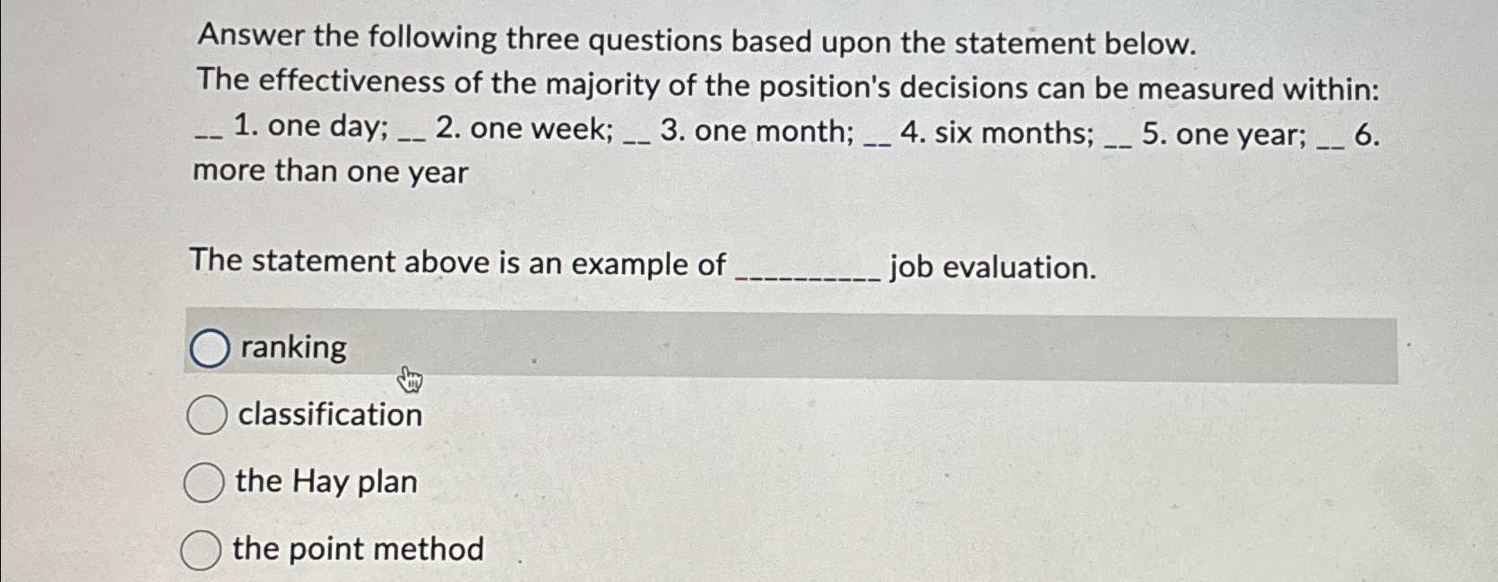 Solved Answer the following three questions based upon the | Chegg.com