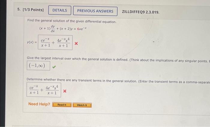 Solved Find the general solution of the given differential | Chegg.com