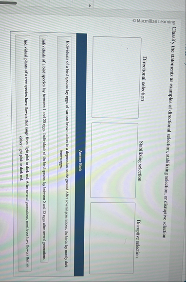 Solved Classify the statements as examples of directional | Chegg.com