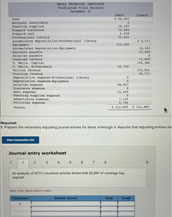 Solved Required: 1. Prepare The Necessary Adjusting Journal | Chegg.com