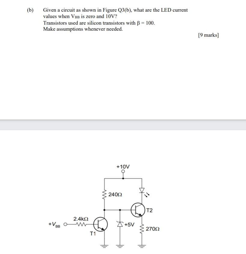 Solved (b) Given a circuit as shown in Figure Q3(b), what | Chegg.com