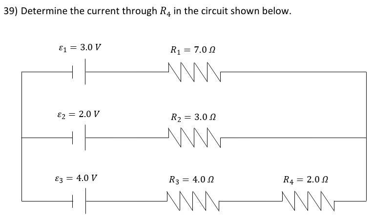 Solved 12) Find the three currents in the circuit shown | Chegg.com