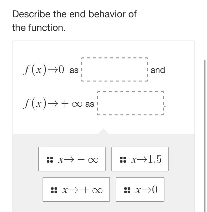 Solved Describe the end behavior of the function.Determine | Chegg.com