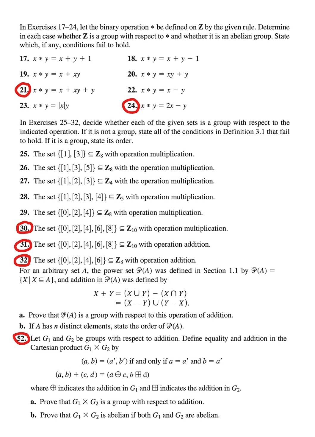 Solved In Exercises 17-24, ﻿let the binary operation ** ﻿be | Chegg.com