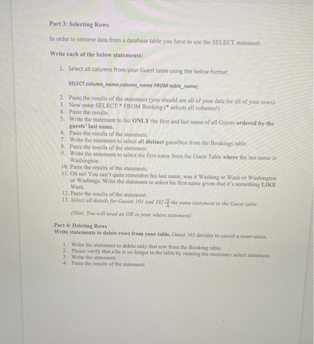 Solved The INSERT statement is used to insert new records in | Chegg.com