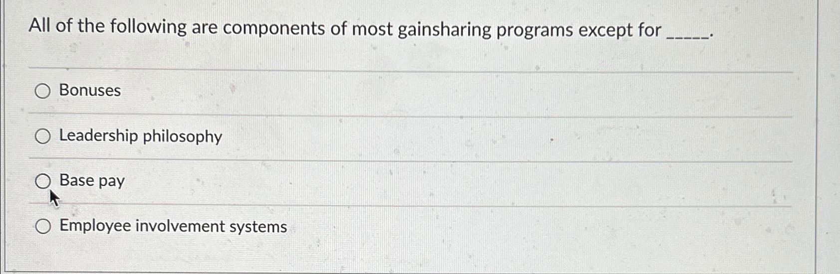 Solved All of the following are components of most | Chegg.com