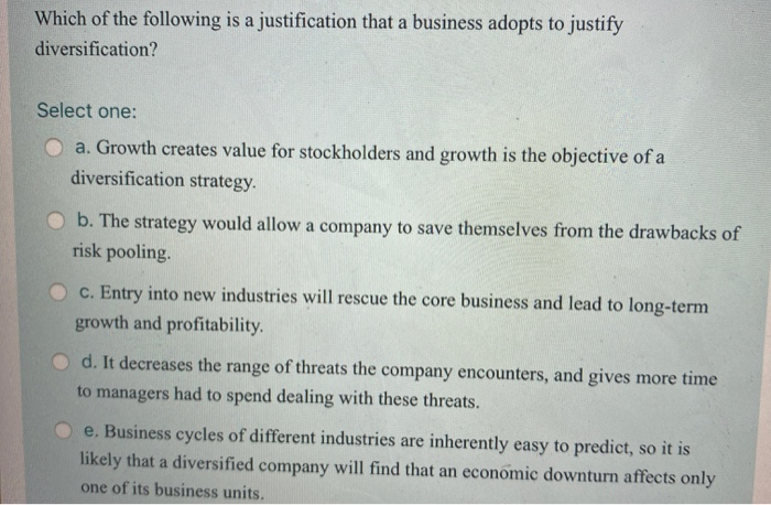 Solved Which of the following is a justification that a | Chegg.com