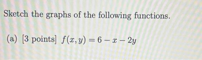 Solved Sketch the graphs of the following functions. (a) [3 | Chegg.com