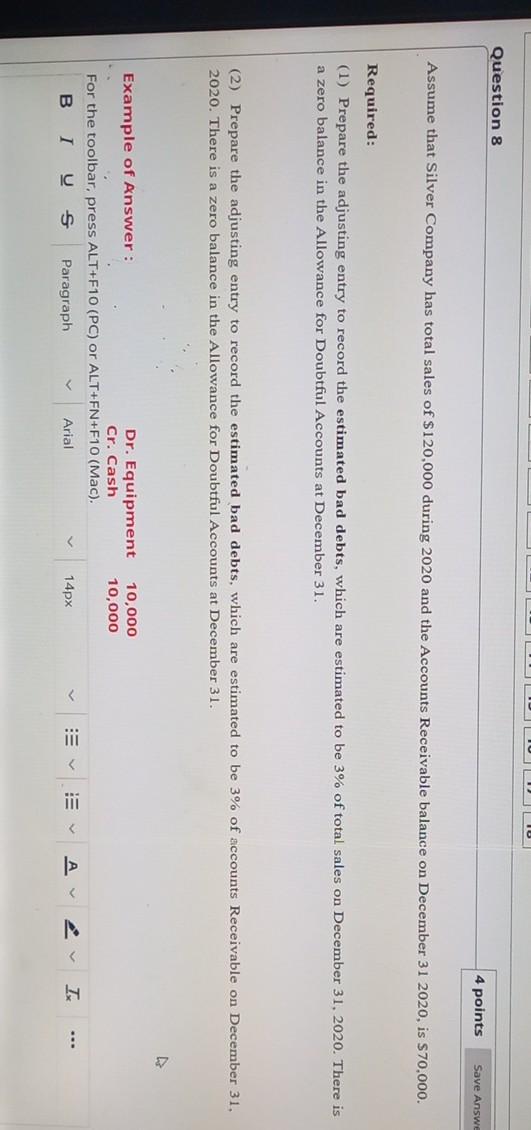 Solved DULODOL 10 Question 8 4 points Save Answe Assume that | Chegg.com