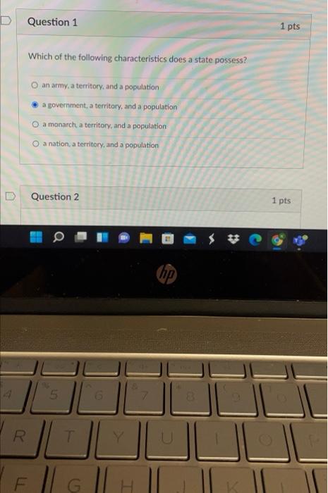 Solved D Question 1 1 pts Which of the following | Chegg.com