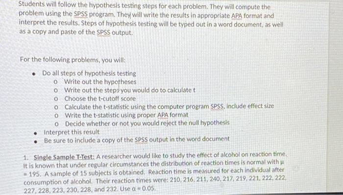 how to write hypothesis in spss