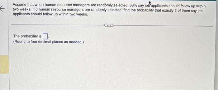 Solved Assume that when human resource managers are randomly | Chegg.com