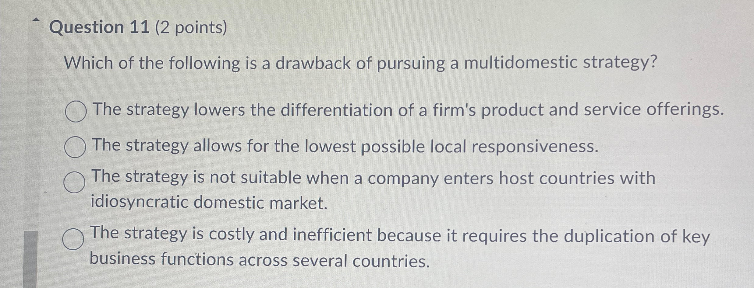 Solved Question 11 (2 ﻿points)Which of the following is a | Chegg.com