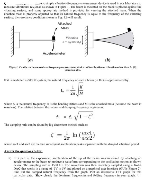 S Measure Vibrational Response As Shown In Figure 1. | Chegg.com