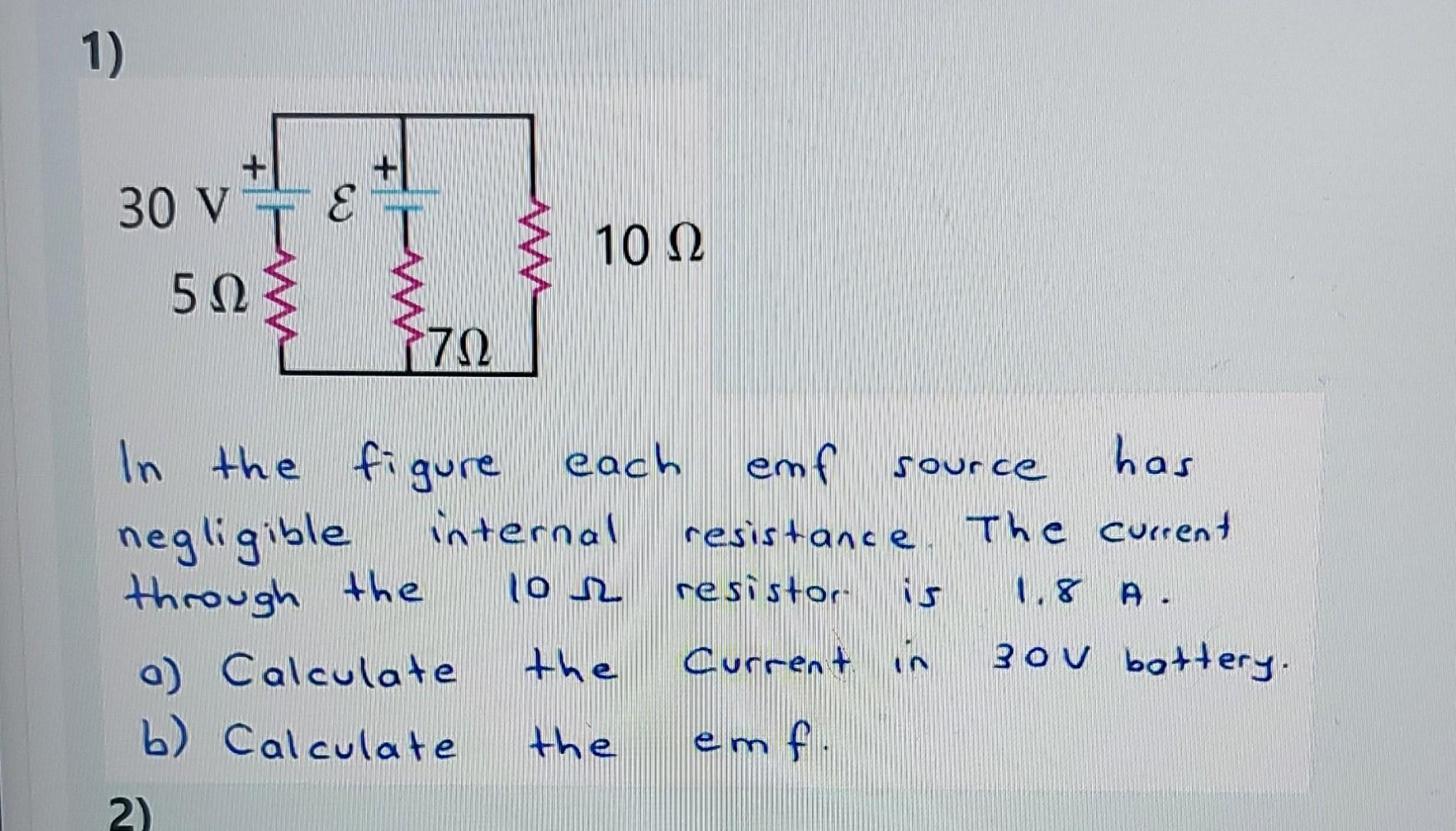 Solved In the figure each emf source has negligible internal | Chegg.com