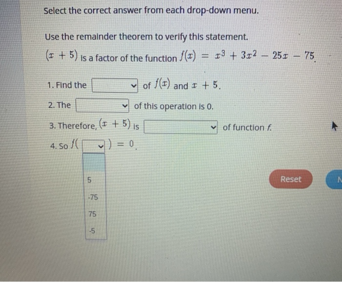 Solved Select The Correct Answer From Each Drop-down Menu. | Chegg.com