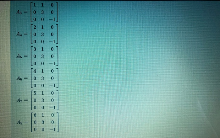 Solved Which one of the following matrices is not | Chegg.com