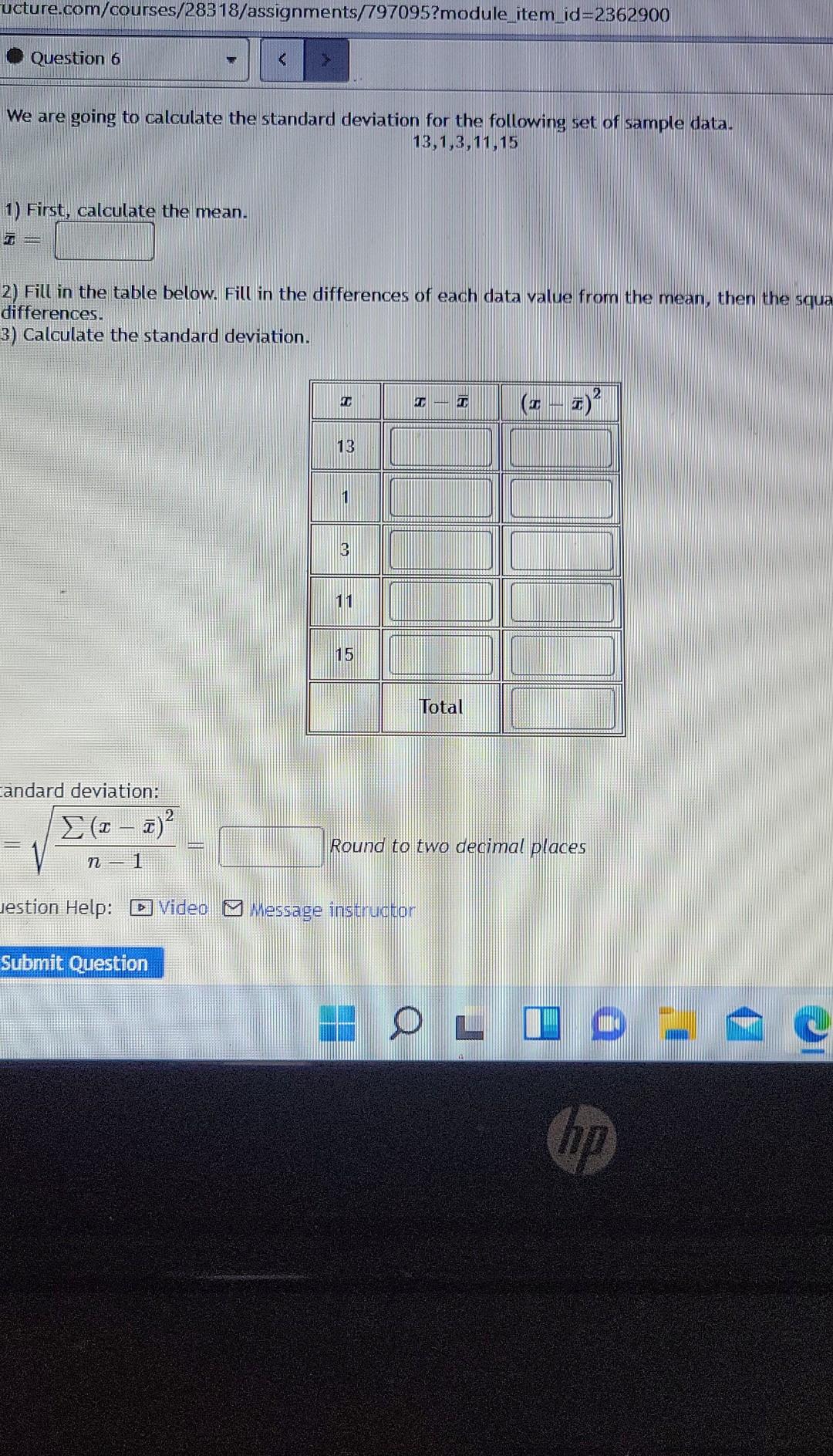 Solved For the data shown, answer the questions. Round 25.7 | Chegg.com