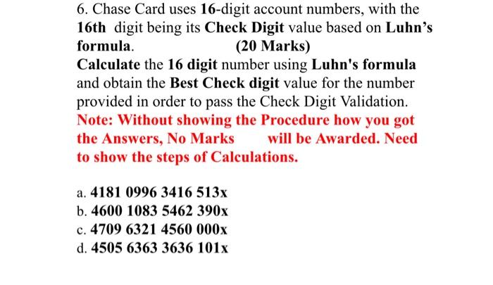 16 digit account number chase