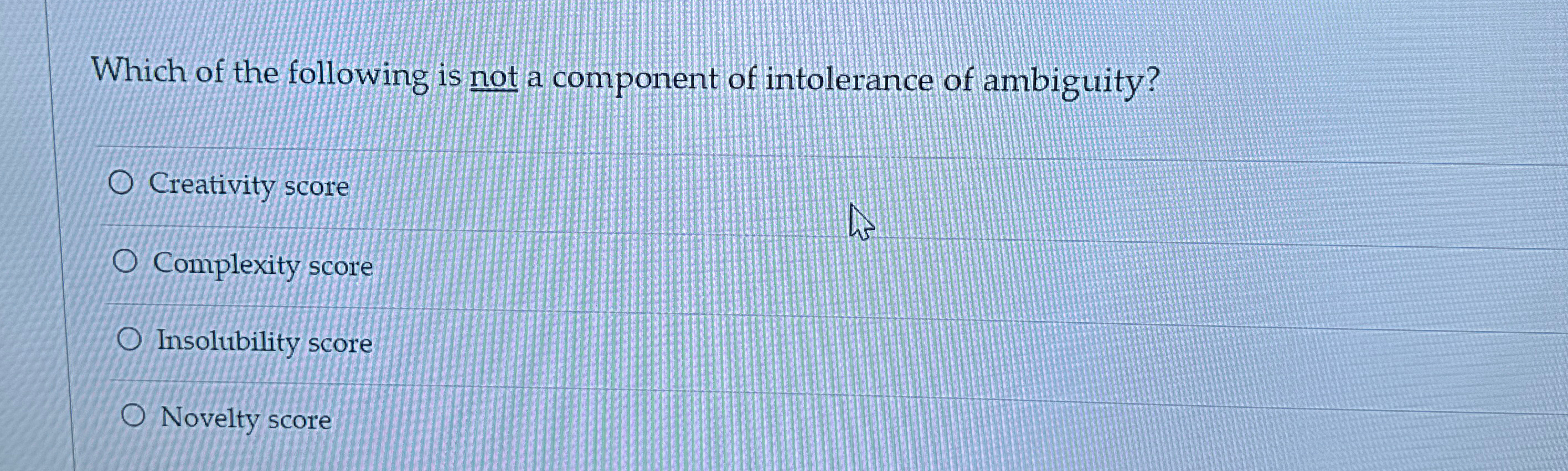 Solved Which of the following is not a component of | Chegg.com