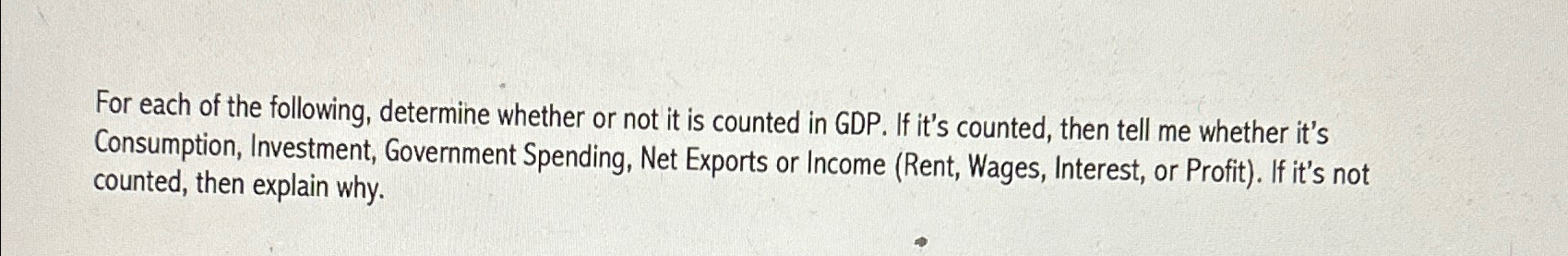 Solved For each of the following, determine whether or not | Chegg.com