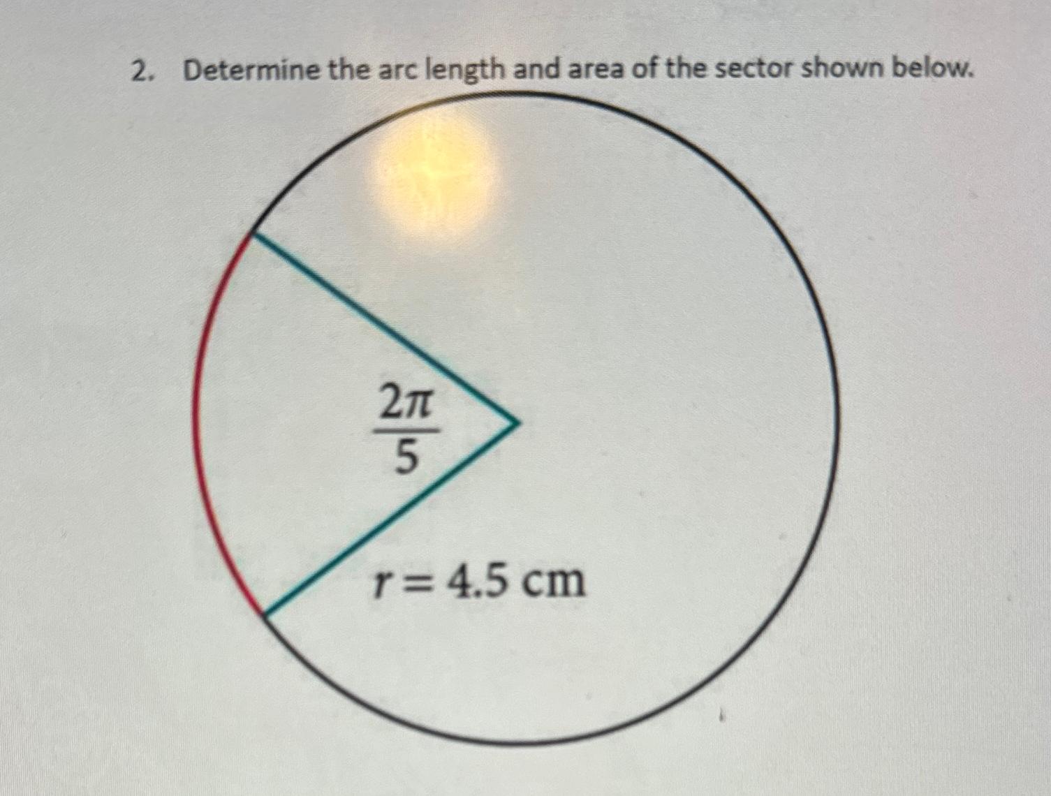 solved-determine-the-arc-length-and-area-of-the-sector-shown-chegg