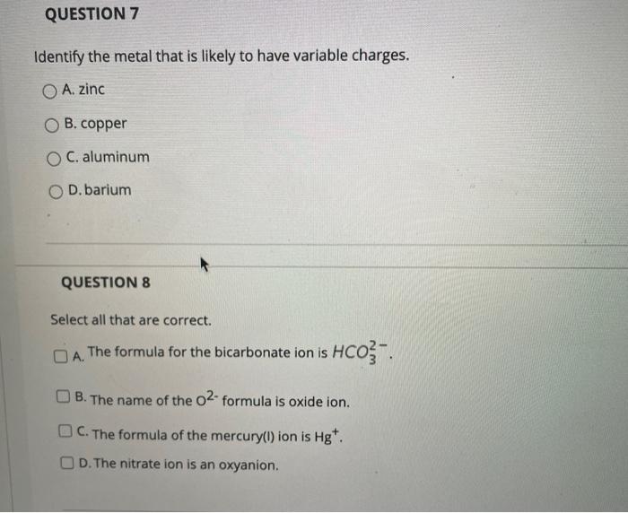 Solved QUESTION 1 Select All That Are True. A. Bromine Is | Chegg.com