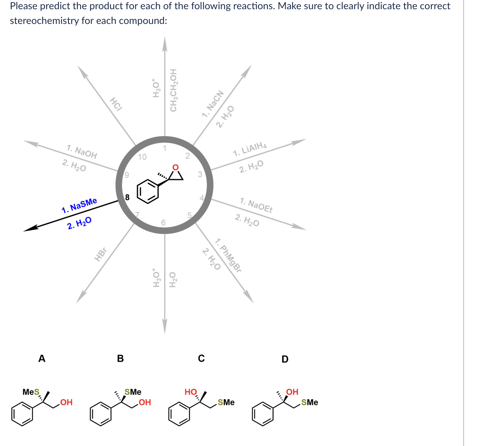 Solved Please predict the product for each of the following | Chegg.com