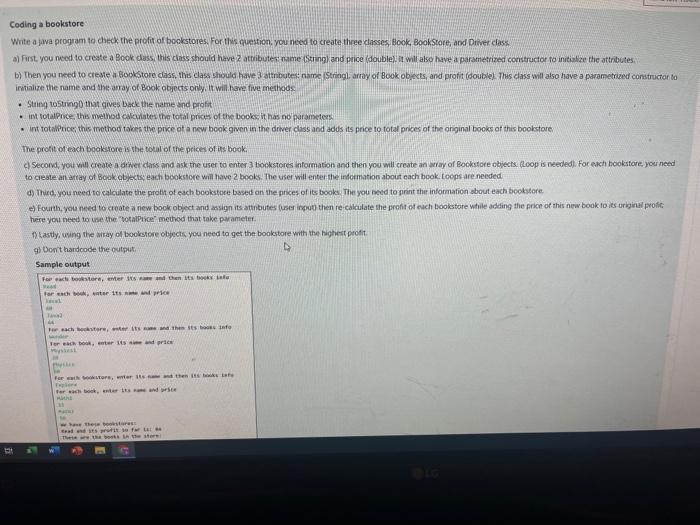 Solved Coding a bookstore Write a java program to check the | Chegg.com