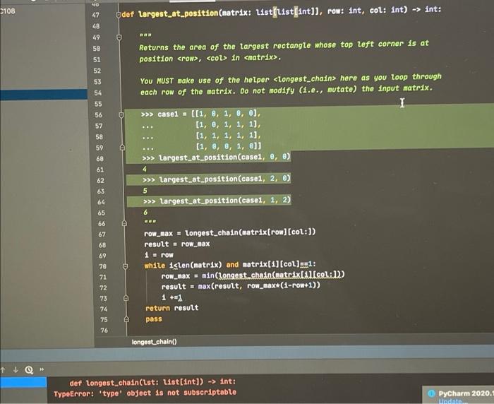 Solved language: pythonwhy am i getting type errorplz fix | Chegg.com